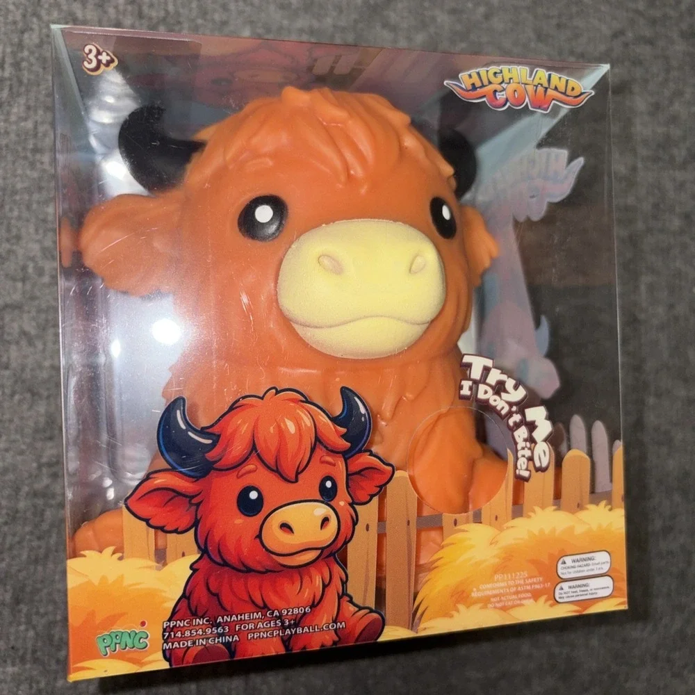 Highland Cow Squishy Toy Animal Stress Relief Sensory Viral Squishy Toy PPNC NEW